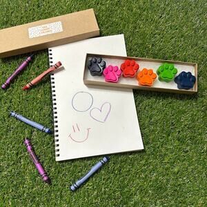 2/$30 Paw Print Crayons (6), Kids Girls Boys, Unique Dog Cat Pet Birthday Gift